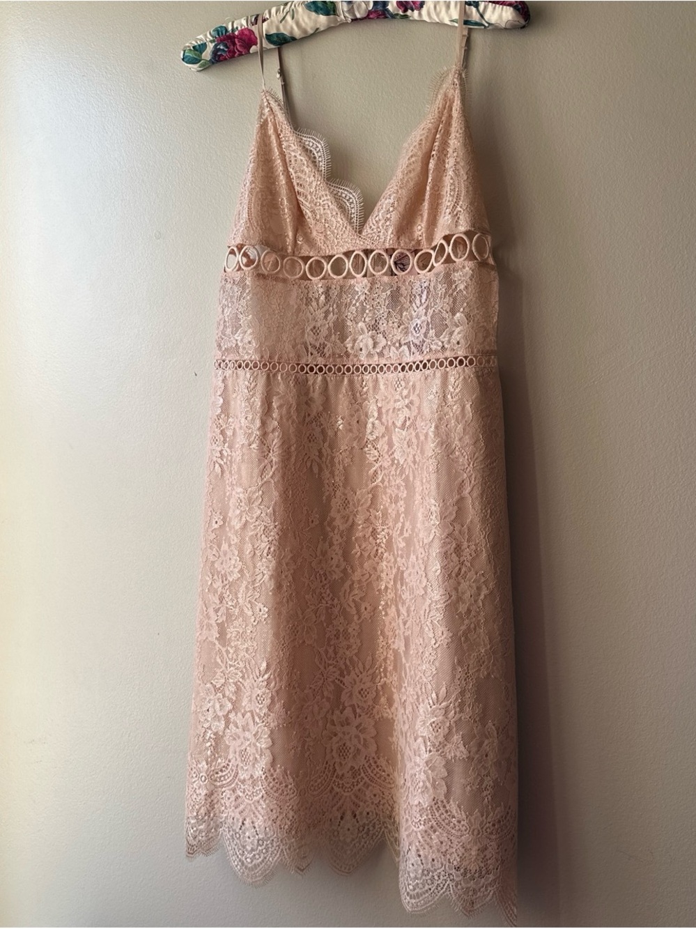 Victoria's Secret Lace Slip Dress in Blush